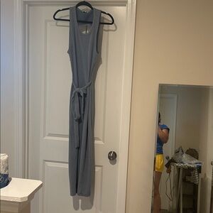 Chic Sleeveless Gray Maxi Dress